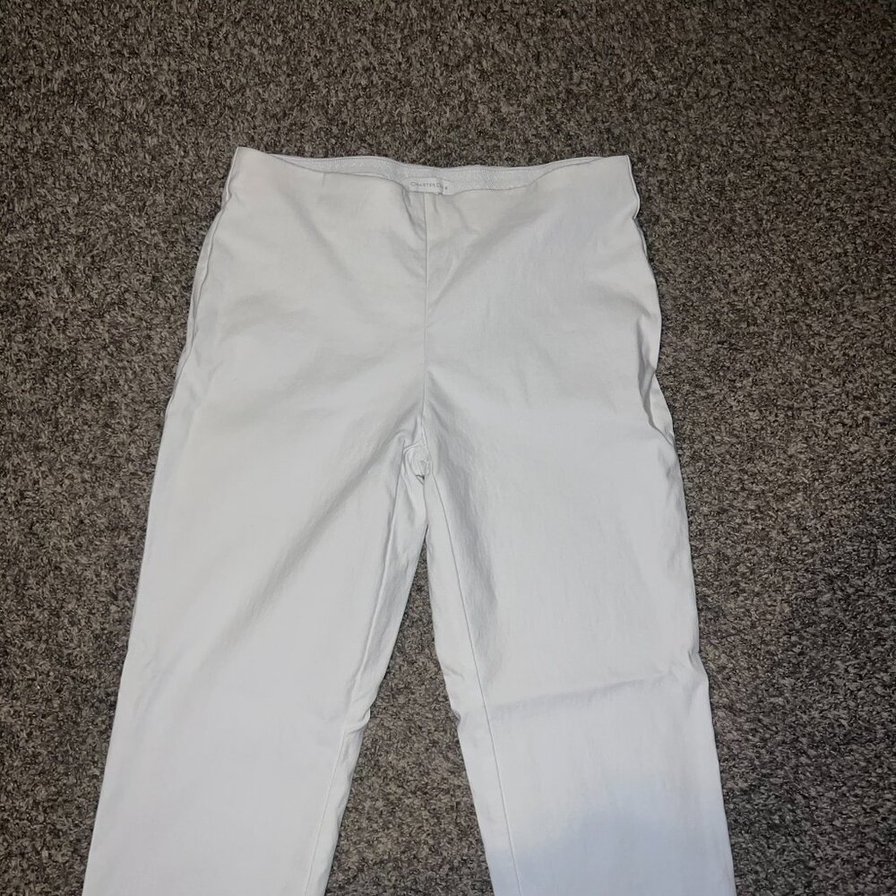 Charter Club "Chelsea Skinny Ankle" Pants White Size 8 - Picture 2 of 4
